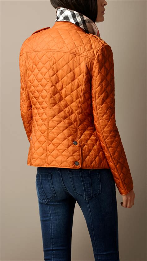 burberry london orange quilted jacket|burberry jacket men's quilted.